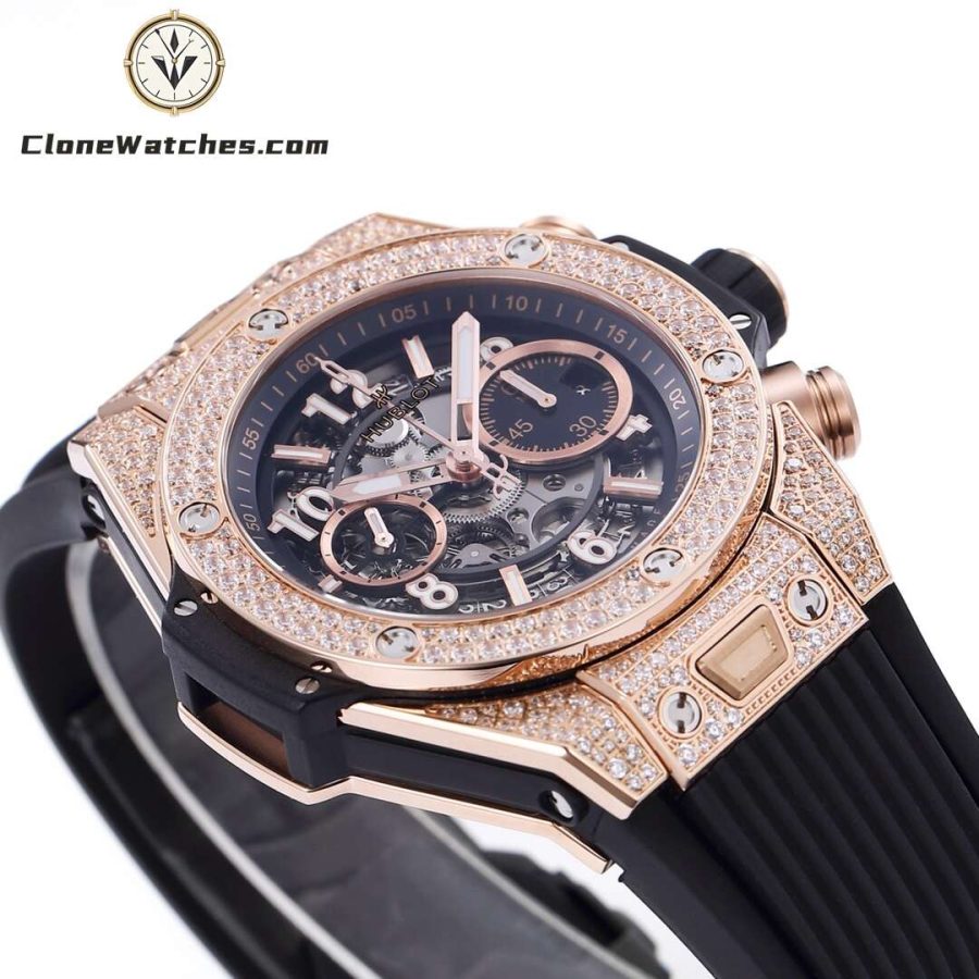 Hublot Super Clone Watches 1:1 Big Bang Unico King Gold Pavé 42 mm 441.OX.1181.RX.1704 - Image 4