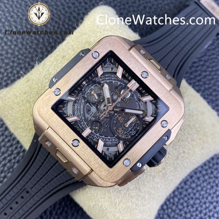 Hublot Super Clone Watches 1:1 Square Bang Unico King Gold Ceramic 42MM 821.OM.0180.RX - Image 5