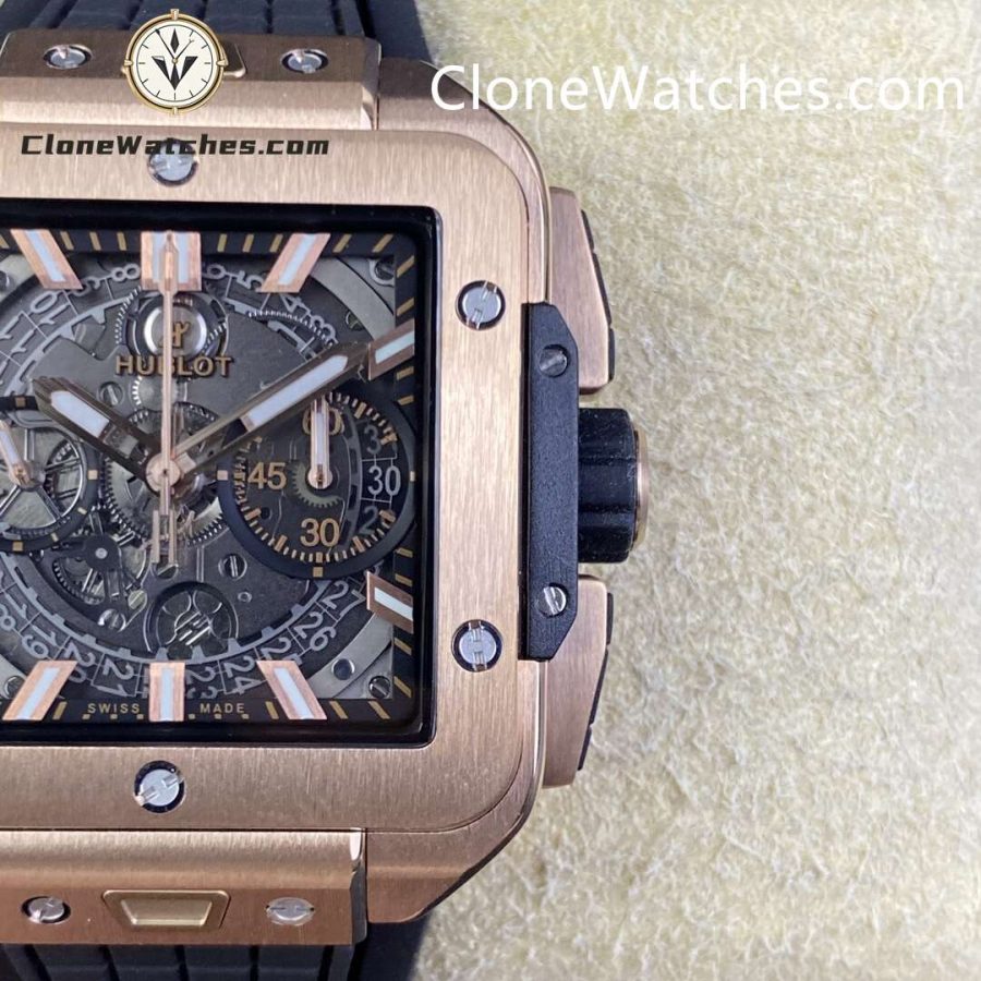 Hublot Super Clone Watches 1:1 Square Bang Unico King Gold Ceramic 42MM 821.OM.0180.RX - Image 2