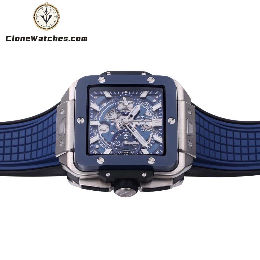 Hublot Super Clone Watches 1:1 Square Bang Unico Titanium Blue Ceramic 42MM 821.NL.5170.RX - Image 5