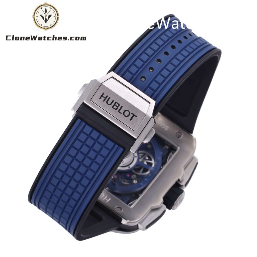 Hublot Super Clone Watches 1:1 Square Bang Unico Titanium Blue Ceramic 42MM 821.NL.5170.RX - Image 8