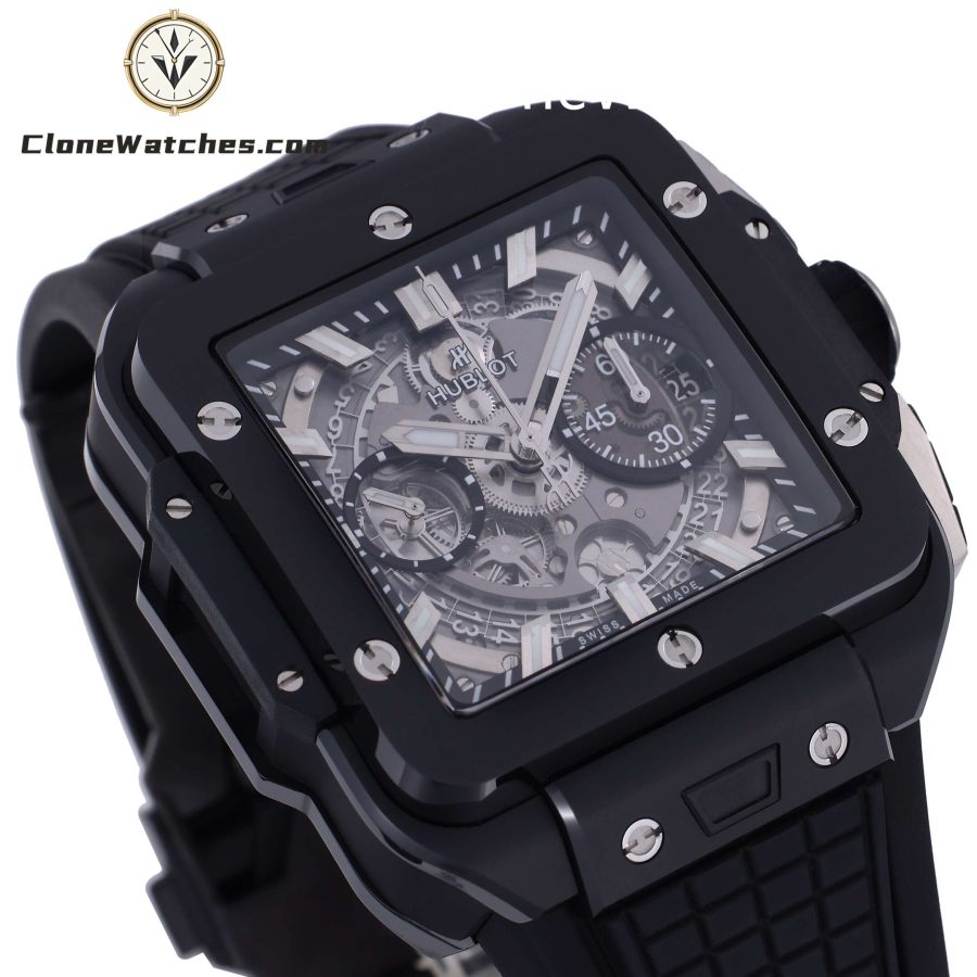 Hublot Super Clone Watches 1:1 Square Bang Unico Black Magic 42MM 821.CI.0170.RX - Image 4