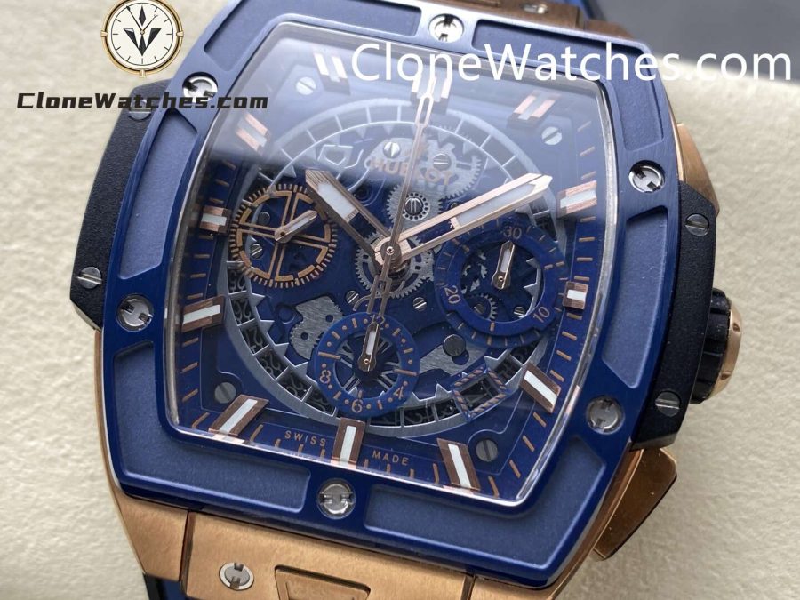 Hublot Super Clone Watches 1:1 Spirit of Big Bang King Gold Blue Ceramic 42MM 642.OL.7180.RX - Image 3