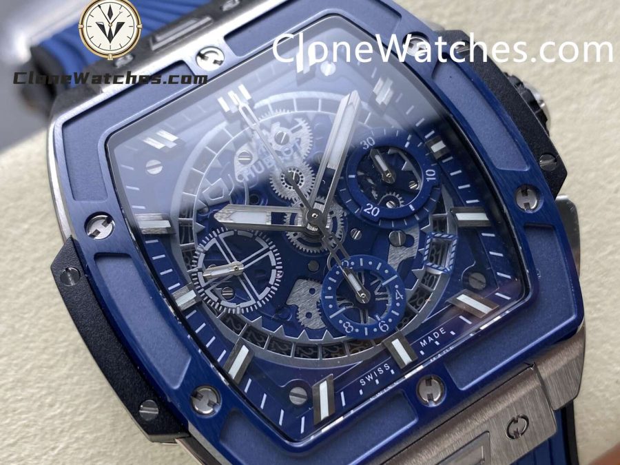 Hublot Super Clone Watches 1:1 Spirit of Big Bang Titanium Blue Ceramic 42MM 642.NL.7170.RX - Image 2