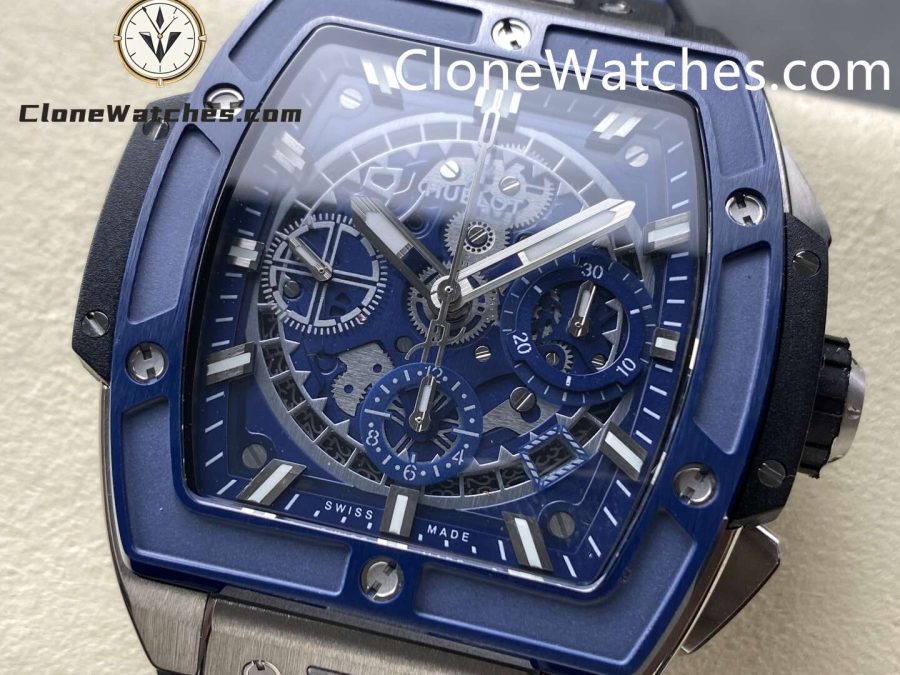 Hublot Super Clone Watches 1:1 Spirit of Big Bang Titanium Blue Ceramic 42MM 642.NL.7170.RX - Image 3