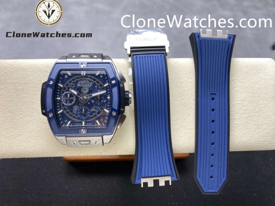 Hublot Super Clone Watches 1:1 Spirit of Big Bang Titanium Blue Ceramic 42MM 642.NL.7170.RX - Image 9