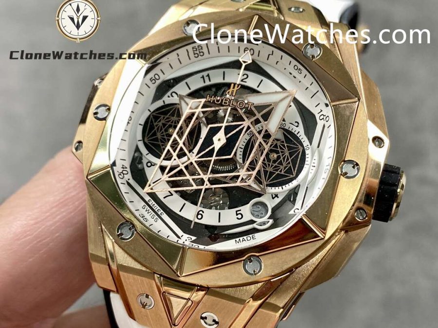 Hublot Super Clone Watches 1:1 Big Bang Unico Sang Bleu II 45MM KING GOLD WHITE 418.OX.2001.RX.MXM20 - Image 3