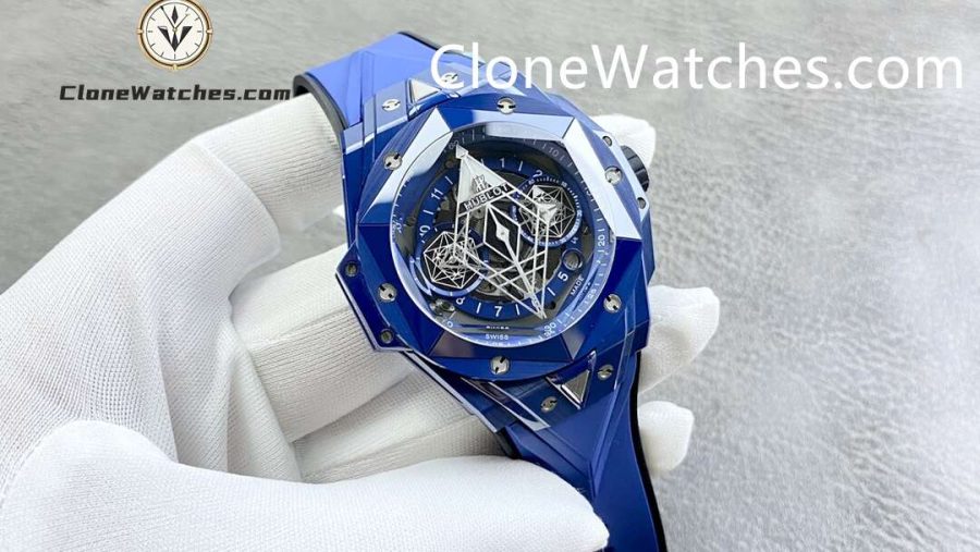 Hublot Super Clone Watches 1:1 Big Bang Unico Sang Bleu II  Blue Ceramic 45MM 418.EX.5107.RX.MXM21 - Image 3