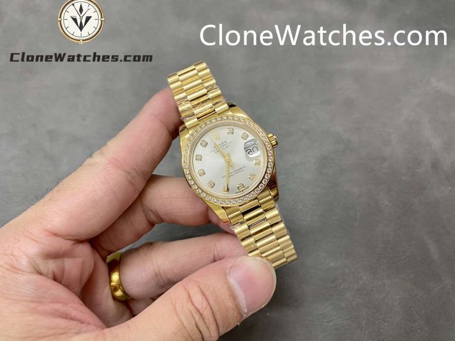 Rolex Super Clone Watches 1:1 DateJust m278288rbr-0028 President 31MM 2236 Movement - Image 4