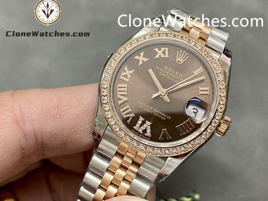 Rolex Super Clone Watches 1:1 DateJust m278381rbr-0006 Jubilee 31MM 2236 Movement - Image 3