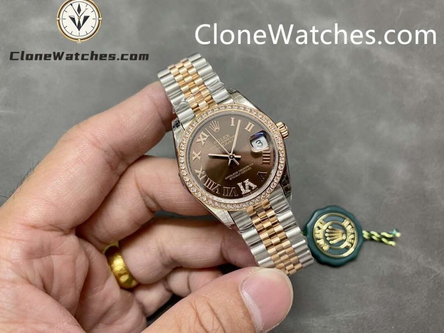 Rolex Super Clone Watches 1:1 DateJust m278381rbr-0006 Jubilee 31MM 2236 Movement - Image 4