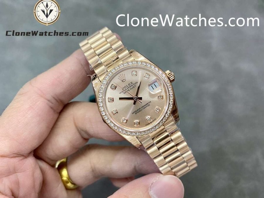 Rolex Super Clone Watches 1:1 DateJust m278285rbr-0025 President 31MM 2236 Movement - Image 4