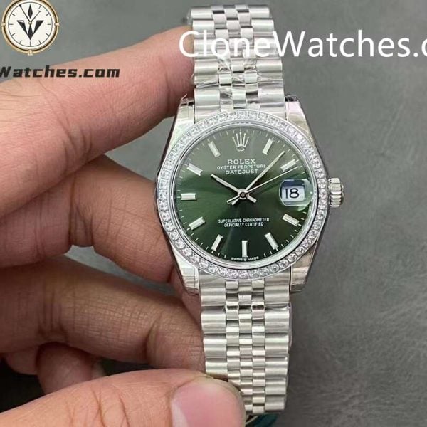 Super Clone Watches – Rolex DateJust Green Dial m278384rbr-0022