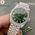 Rolex Super Clone Watches 1:1 DateJust Green Dial m278384rbr-0022 Jubilee 31MM 2236 Movement - Image 4