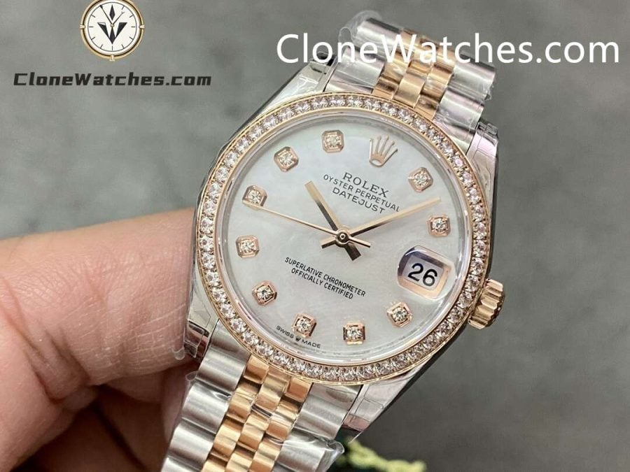 Rolex Super Clone Watches 1:1 DateJust m278381rbr-0026 Jubilee 31MM 2236 Movement - Image 3