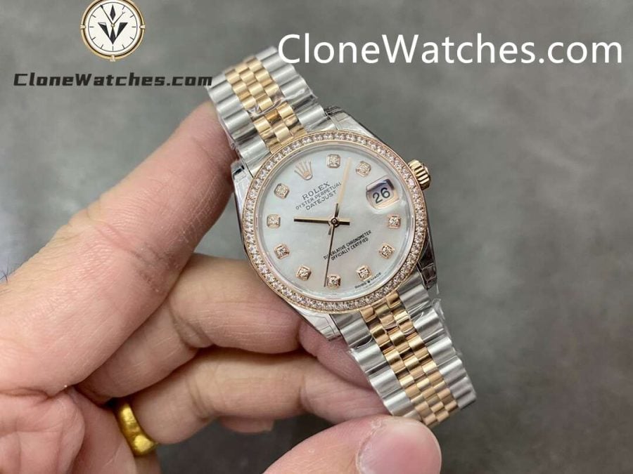 Rolex Super Clone Watches 1:1 DateJust m278381rbr-0026 Jubilee 31MM 2236 Movement - Image 4