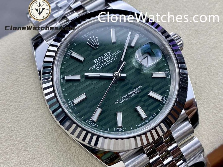 Rolex Super Clone Watch 1:1 DateJust Water Ripple Green Dial m126334-0030 Jubilee 41MM 3235 Movement - Image 2