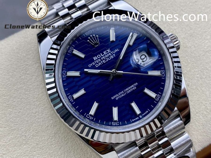 Rolex Super Clone Watches 1:1 DateJust Water Ripple Blue Dial m126334-0032 Jubilee 41MM 3235 Movement - Image 2