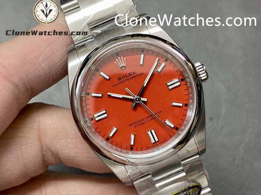 Rolex Super Clone Watches 1:1 Oyster Perpetual Red Dial 36mm m126000-0007 3230 Movement - Image 2