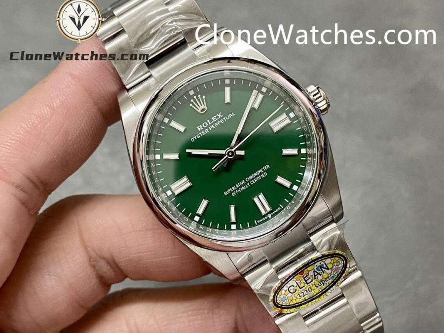 Rolex Super Clone Watches 1:1 Oyster Perpetual Green Dial 36mm m126000-0005 3230 Movement - Image 2