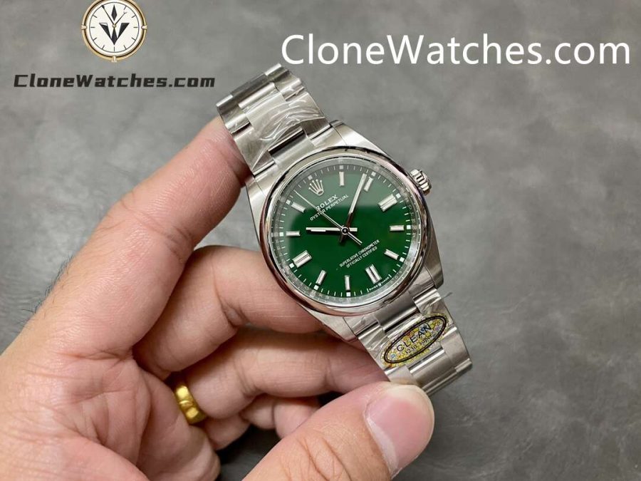 Rolex Super Clone Watches 1:1 Oyster Perpetual Green Dial 36mm m126000-0005 3230 Movement - Image 4