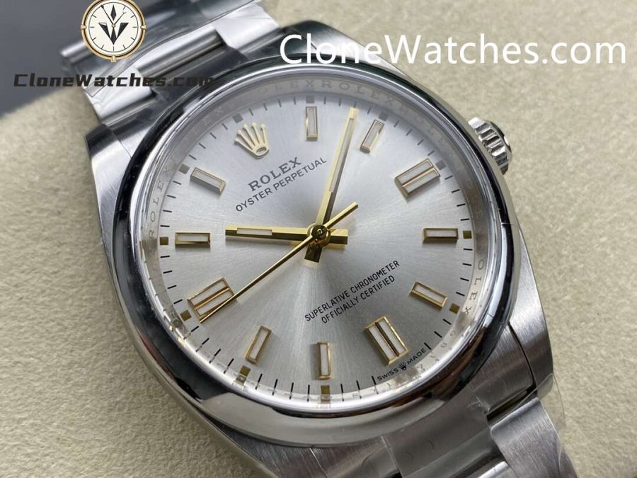 Rolex Super Clone Watches 1:1 Oyster Perpetual Silver Dial 36mm m126000-0001 3230 Movement - Image 2