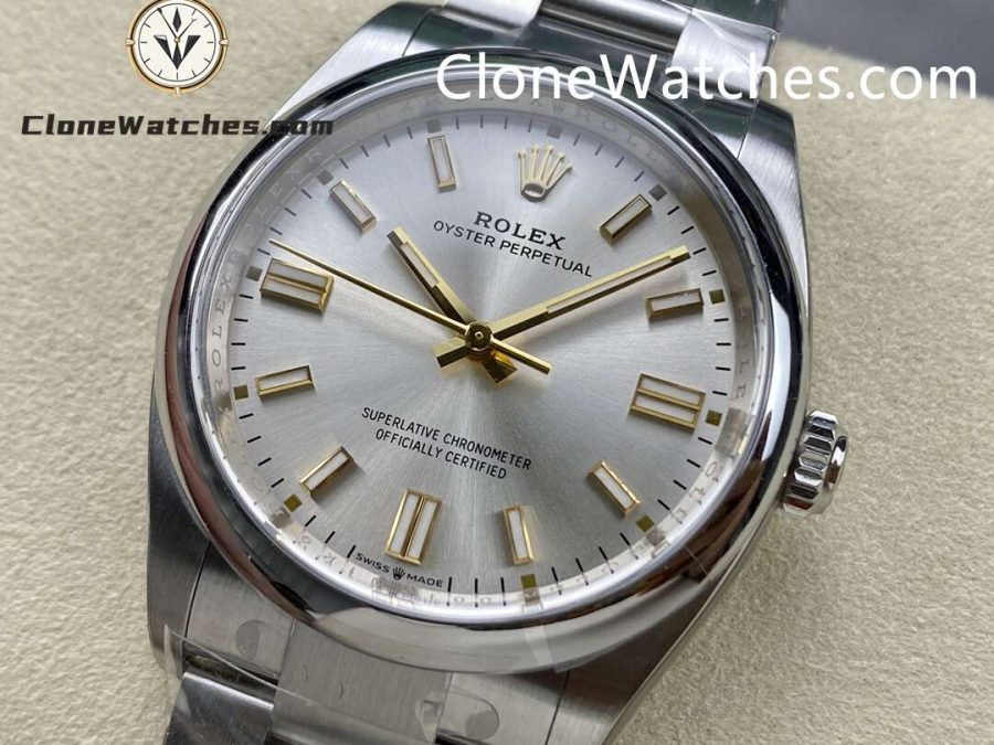 Rolex Super Clone Watches 1:1 Oyster Perpetual Silver Dial 36mm m126000-0001 3230 Movement - Image 3