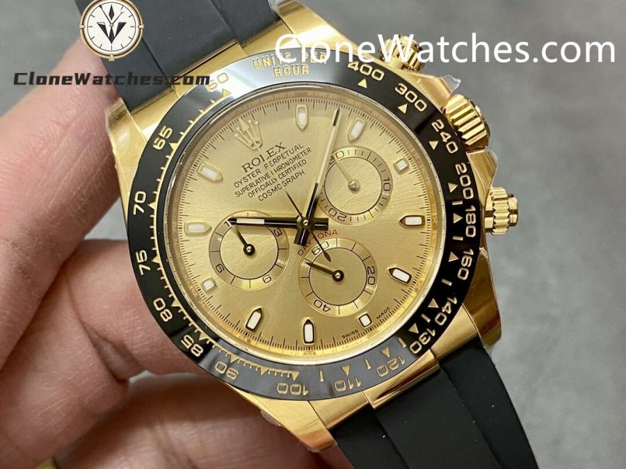 Rolex Super Clone Watches 1:1 Daytona Gold Dial M116518ln - 0042 4130 Movement - Image 2