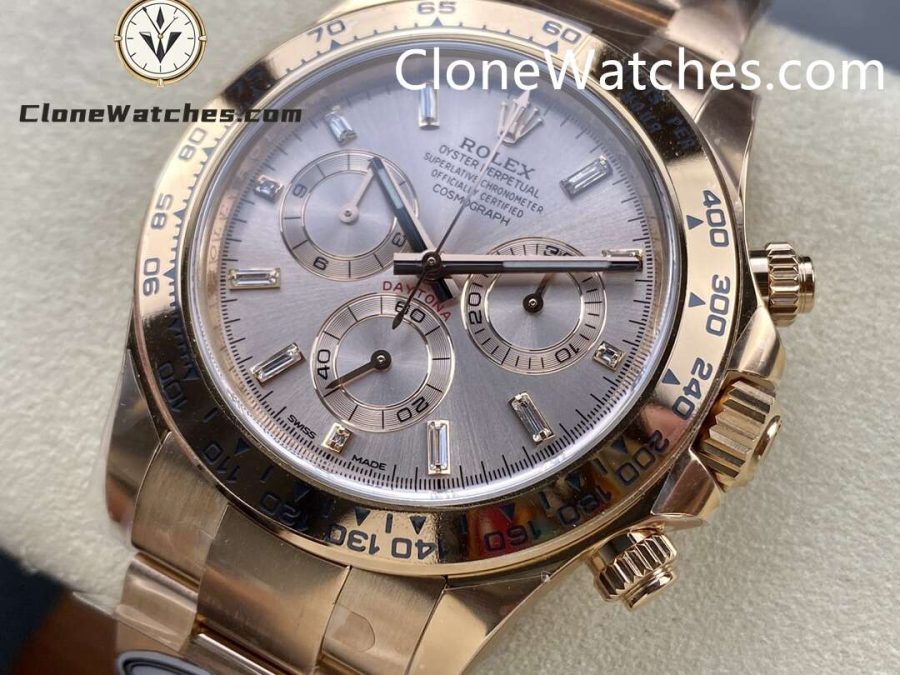 Rolex Super Clone Watches 1:1 Daytona Rose Gold Dial M116505 - 0017 4130 Movement - Image 3