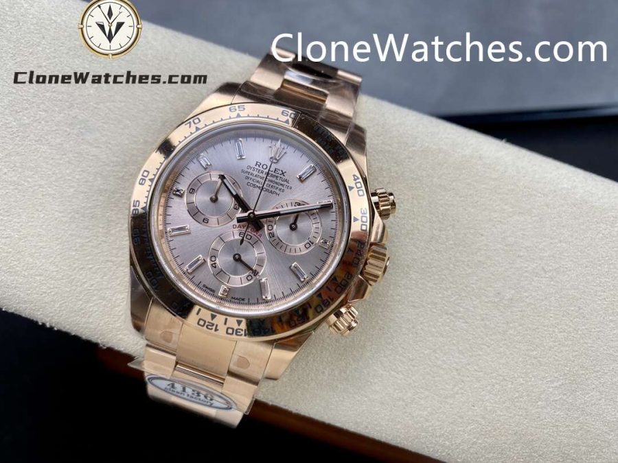 Rolex Super Clone Watches 1:1 Daytona Rose Gold Dial M116505 - 0017 4130 Movement - Image 4