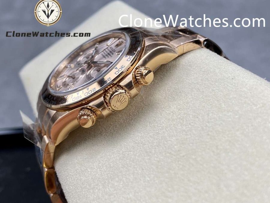 Rolex Super Clone Watches 1:1 Daytona Rose Gold Dial M116505 - 0017 4130 Movement - Image 6