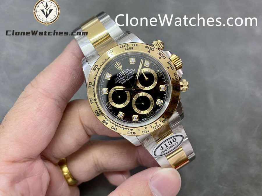 Rolex Super Clone Watches 1:1 Daytona Black Dial M116513 - 0011 4130 Movement - Image 4