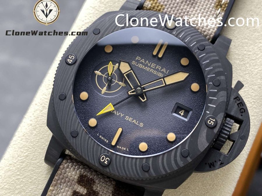 Panerai Super Clone Watches 1:1 Submersible QuarantaQuattro GMT Navy SEALs Carbotech™ 44MM PAM01513 - Image 3