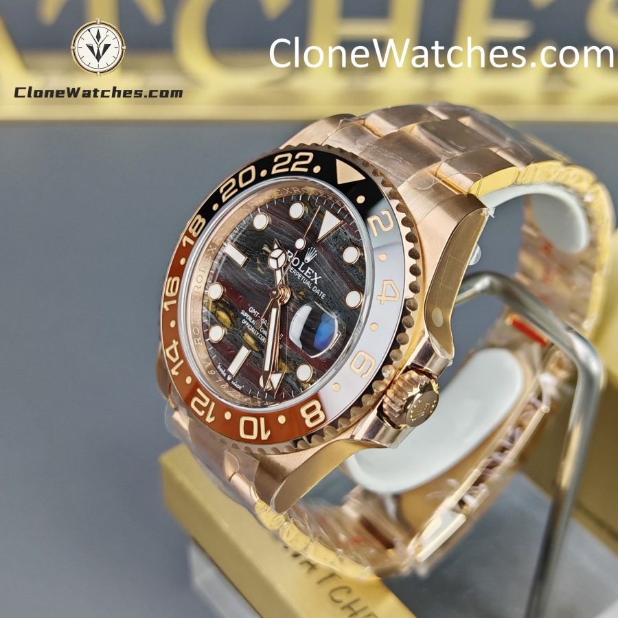 Rolex Super Clone Watches 1:1 GMT-Master II Rose Gold M126715CHNR-0002 Oyster 3285 Movement - Image 3