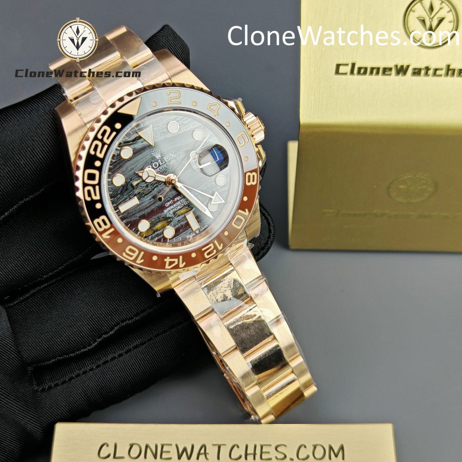 Rolex Super Clone Watches 1:1 GMT-Master II Rose Gold M126715CHNR-0002 Oyster 3285 Movement - Image 4