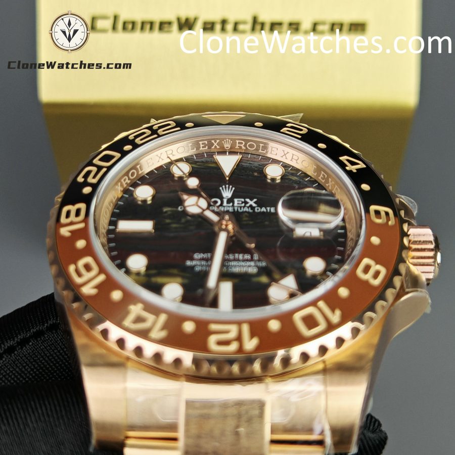 Rolex Super Clone Watches 1:1 GMT-Master II Rose Gold M126715CHNR-0002 Oyster 3285 Movement - Image 13