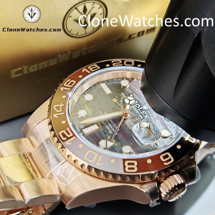 Rolex Super Clone Watches 1:1 GMT-Master II Rose Gold M126715CHNR-0002 Oyster 3285 Movement - Image 14