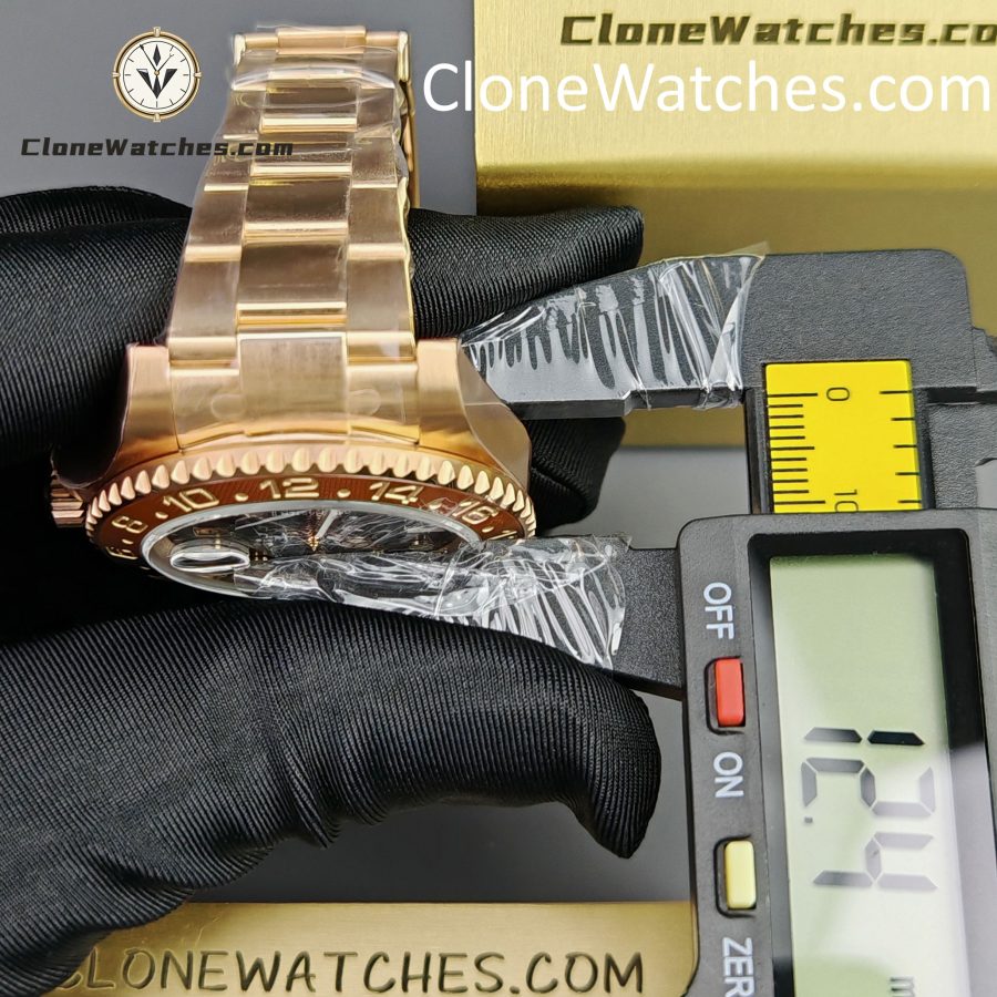 Rolex Super Clone Watches 1:1 GMT-Master II Rose Gold M126715CHNR-0002 Oyster 3285 Movement - Image 15