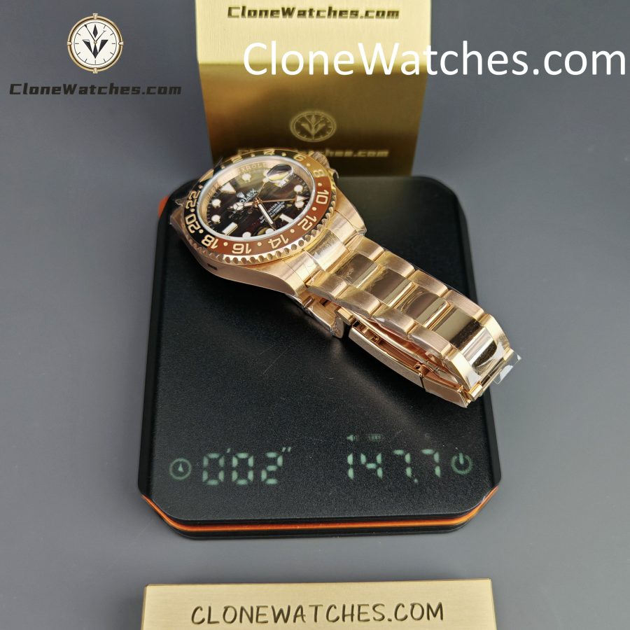 Rolex Super Clone Watches 1:1 GMT-Master II Rose Gold M126715CHNR-0002 Oyster 3285 Movement - Image 16