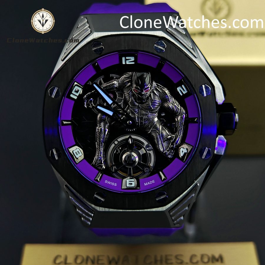 Audemars Piguet Super Clone Watches 1:1 Royal Oak Concept “Black Panther” Flying Tourbillon 26620IO 42MM - Image 2