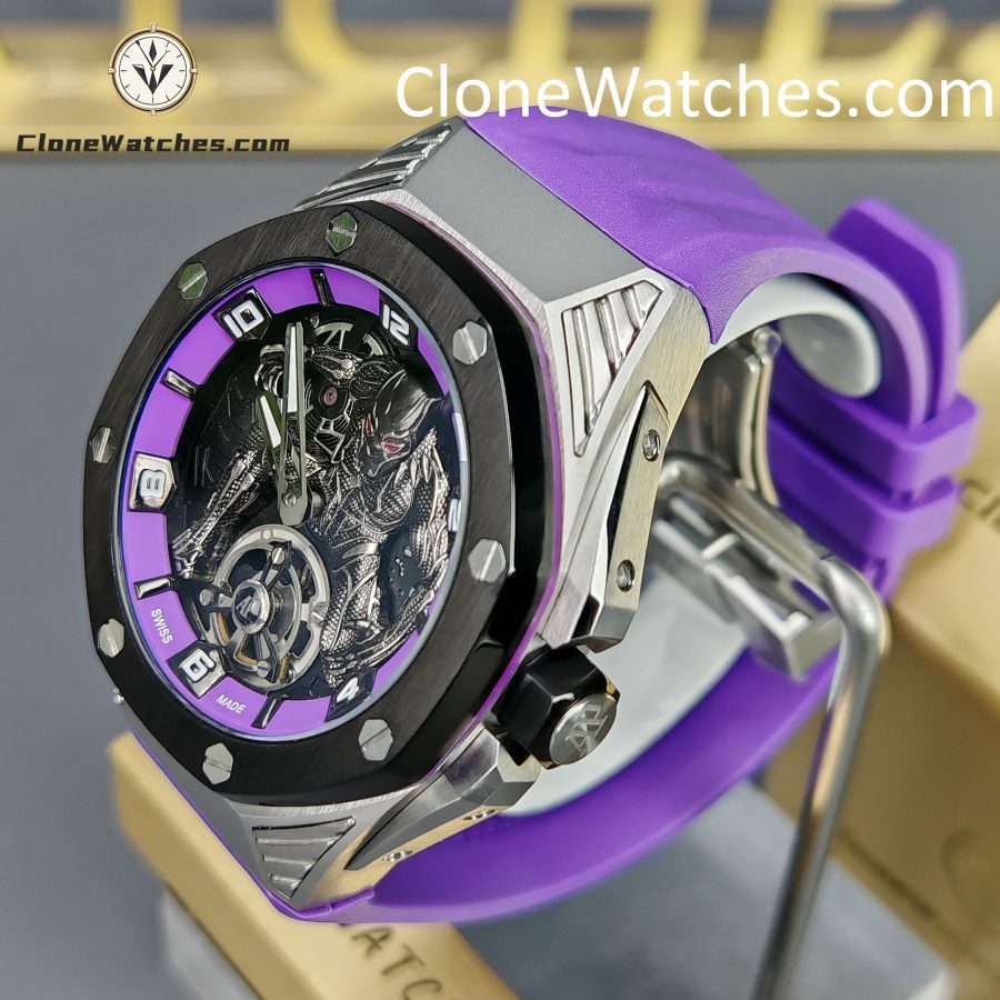 Audemars Piguet Super Clone Watches 1:1 Royal Oak Concept “Black Panther” Flying Tourbillon 26620IO 42MM - Image 3