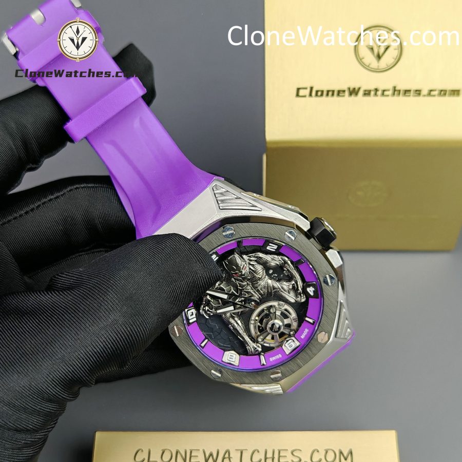 Audemars Piguet Super Clone Watches 1:1 Royal Oak Concept “Black Panther” Flying Tourbillon 26620IO 42MM - Image 5