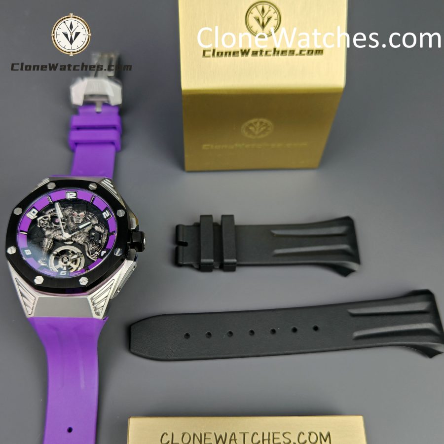 Audemars Piguet Super Clone Watches 1:1 Royal Oak Concept “Black Panther” Flying Tourbillon 26620IO 42MM - Image 16