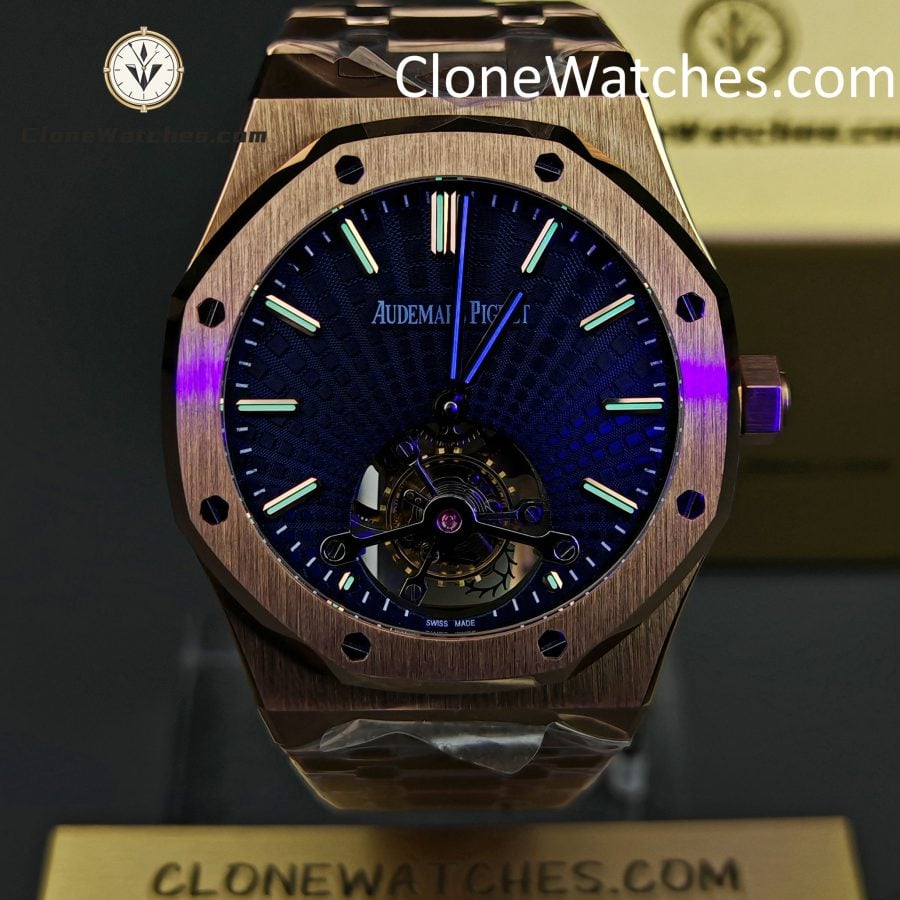 Audemars Piguet Super Clone Watches 1:1 Royal Oak Rose Gold 26522OR Blue Tourbillon Dial 41mm - Image 2