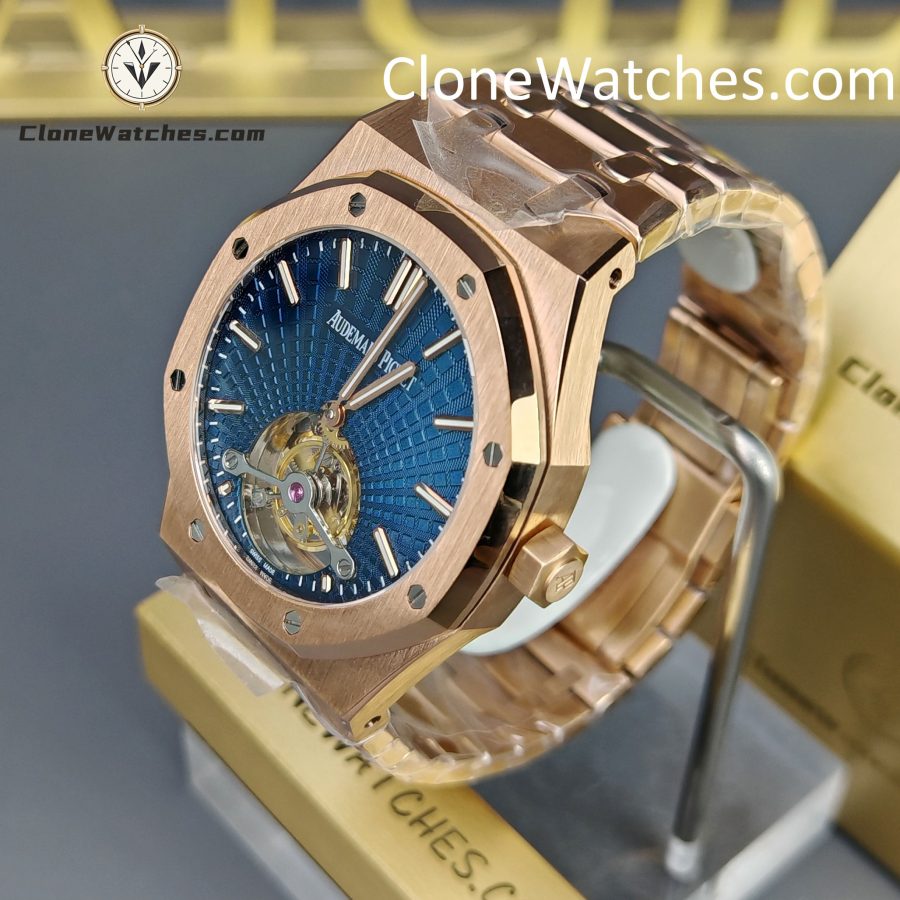 Audemars Piguet Super Clone Watches 1:1 Royal Oak Rose Gold 26522OR Blue Tourbillon Dial 41mm - Image 3