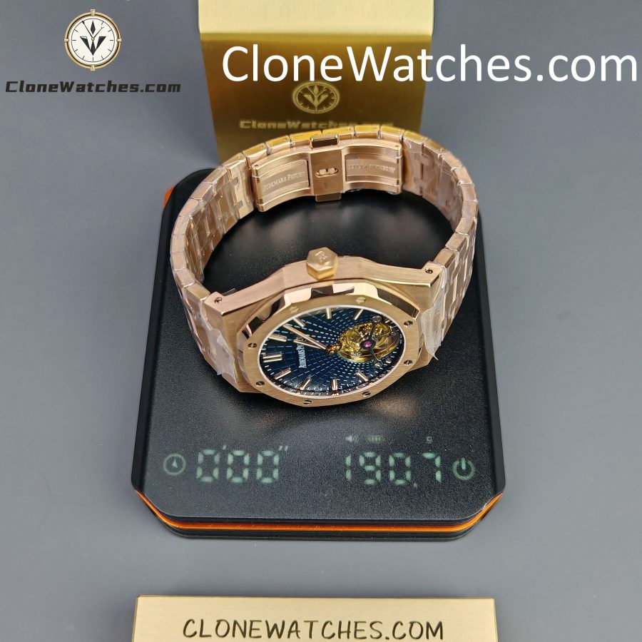 Audemars Piguet Super Clone Watches 1:1 Royal Oak Rose Gold 26522OR Blue Tourbillon Dial 41mm - Image 16