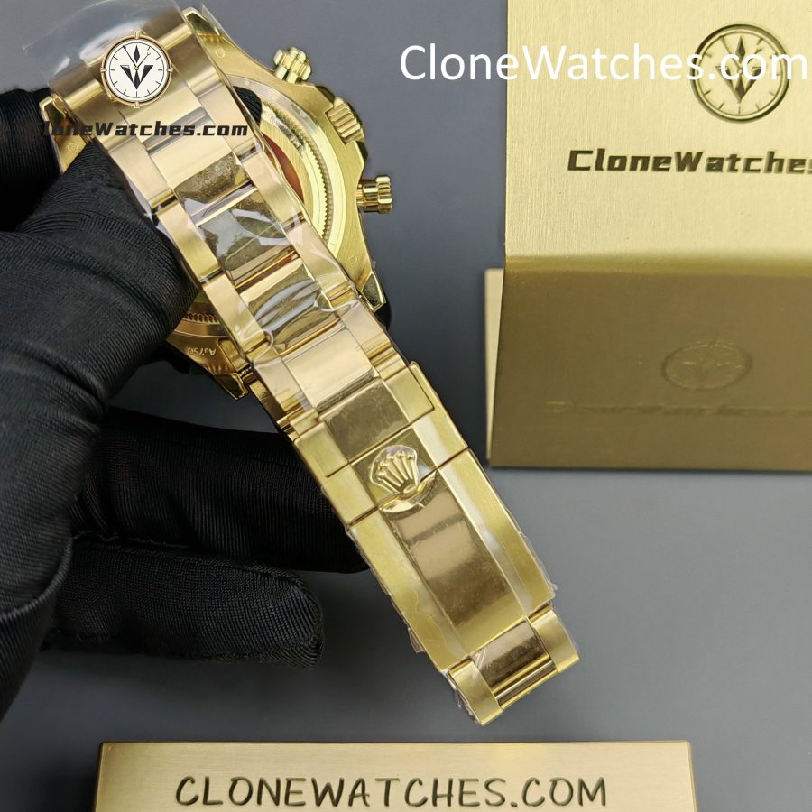 Rolex Super Clone Watches 1:1 Daytona 18K Yellow Gold Plating M126508-0008 4131 Movement - Image 7