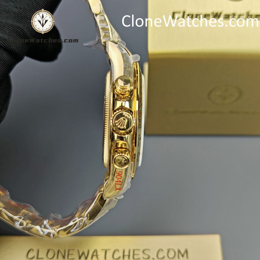 Rolex Super Clone Watches 1:1 Daytona 18K Yellow Gold Plating M126508-0008 4131 Movement - Image 8