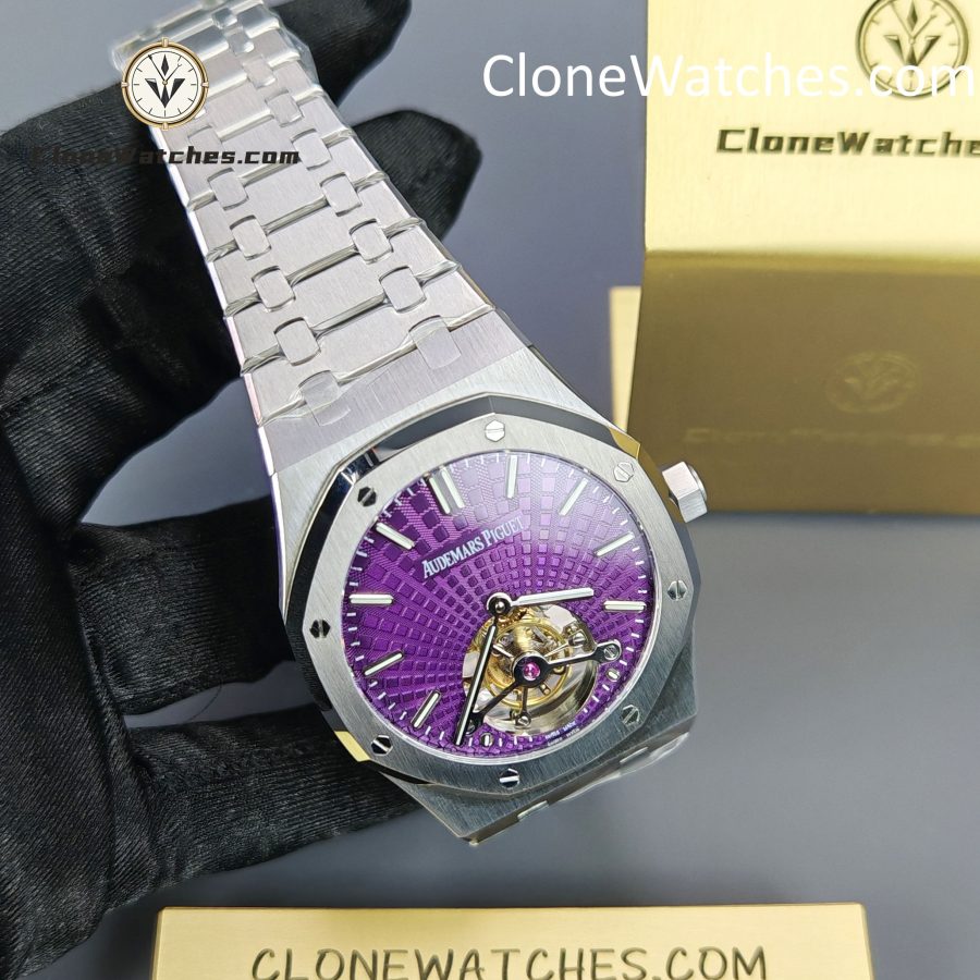 Audemars Piguet Super Clone Watches 1:1 Royal Oak 26522ST Purple Tourbillon Dial 41mm - Image 5