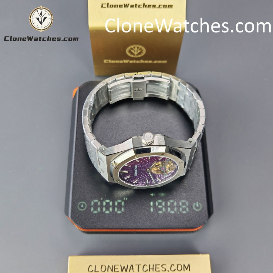 Audemars Piguet Super Clone Watches 1:1 Royal Oak 26522ST Purple Tourbillon Dial 41mm - Image 15
